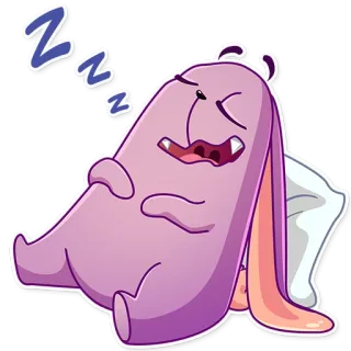 😴 ZZZ sleep, sleeping, tired, cartoon, bunny, rabbit, cute whatsapp sticker