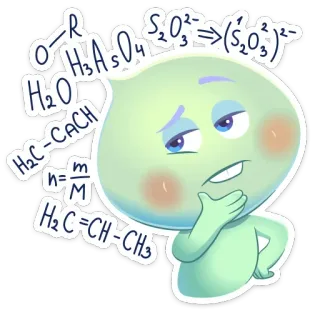 ▫️ O
R
H₂O
H₂C-CACH
n=m/M
H₂C=CH-CH₃
H₃AsO₄
S₂O₃²⁻ => (S₂O₃)²⁻ chimie, science, formules, dessin animé, réflexion, éducation telegram sticker