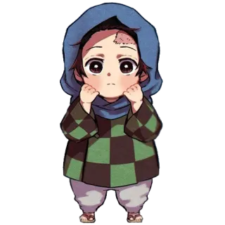 😶 Tanjiro Kamado Demon Slayer Anime, Manga, Diệt Quỷ Cứu Sinh, Tanjiro, Dễ thương, Chibi telegram sticker