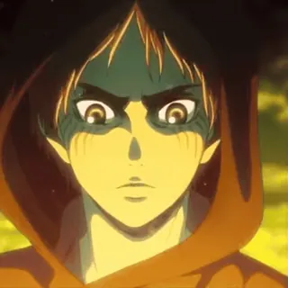 π Eren Yeager Attack on Titan anime, character, eren yeager, attack on titan, manga, japanese animation telegram sticker