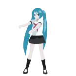 💃 Hatsune Miku anime, vocaloid, hatsune miku, dancing, character, school uniform whatsapp sticker