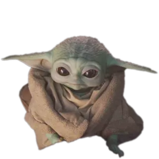 👶 Baby Yoda The Mandalorian Baby Yoda, The Mandalorian, Star Wars, Grogu, imut, karakter, sci-fi, bayi telegram sticker