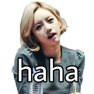 😅 haha 女性, 金髪, 笑, 笑い, 表情, ステッカー whatsapp sticker