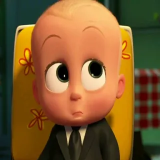 😶 Boss Baby The Boss Baby dessin animé, bébé, costume, film, animation telegram sticker