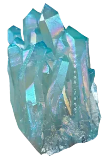🗝 Oceahland Kristall, Edelstein, Quarz, Blau, Glänzend, Mineral telegram sticker