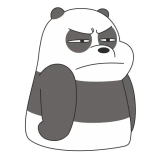 😤 Panda We Bare Bears Kartun, Panda, We Bare Bears, Beruang, Lucu, Kocak telegram sticker