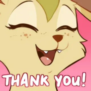 😊 fictional cat character THANK YOU! telegram sticker