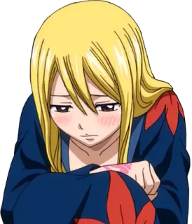 😔 Lucy Heartfilia Fairy Tail Anime, Fairy Tail, Lucy Heartfilia, Dibujos animados, Triste whatsapp sticker