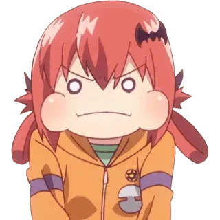 😕 Satania Gabriel DropOut anime, manga, angry, cute, funny, demon, satania, gabriel dropout telegram sticker