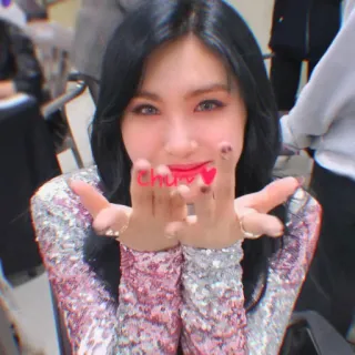 😋 Chu~ キス, 愛, かわいい, ハート, kpop telegram sticker