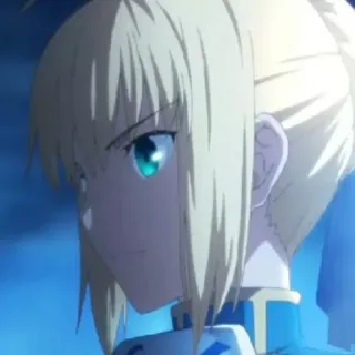 🤨 Saber Fate/stay night anime, Saber, Fate/stay night, character, female telegram sticker