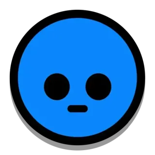 😶 Emoji, Semplice, Blu, Faccia whatsapp sticker