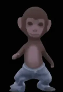🌟 Dancing Baby Monkey Crazy Frog telegram sticker