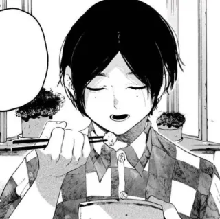 🛹 comiendo, anime, manga, comida, persona, palillos telegram sticker