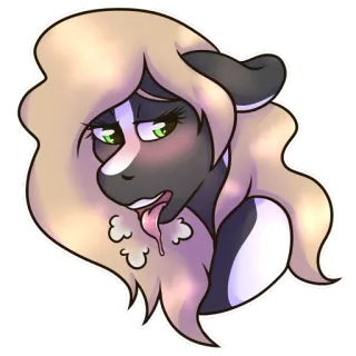 😘 антропоморфный, животное, мультфильм, фурри, персонаж, искусство telegram sticker