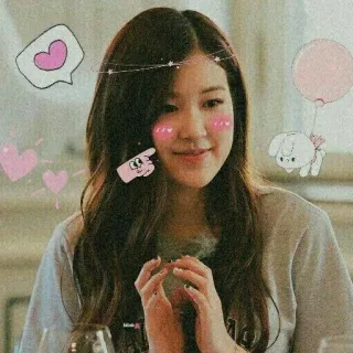 💖 Rose kpop, mignon, esthétique, kawaii, rose, rose, chanteur telegram sticker