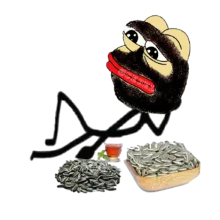 🐸 Pepe the Frog meme, pepe, frog, internet meme, seeds, tea telegram sticker