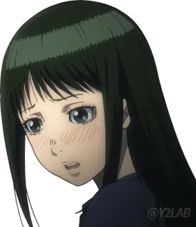 😳 Anime, Mädchen, Charakter, Porträt, traurig whatsapp sticker