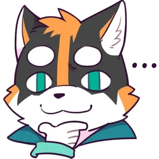 🤔 Katze, Tier, Cartoon, niedlich, fell, Meme whatsapp sticker