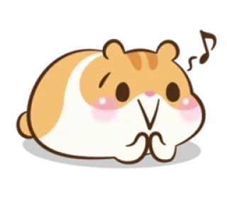 🎧 仓鼠, 可爱, 动物, 啮齿动物, 卡通, 快乐 telegram sticker