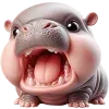 Малыш-бегемотик @Nyasticks telegram emojis 😤