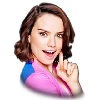 😋 Daisy Ridley woman, actress, portrait, celebrity telegram sticker