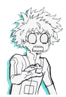 😱 Izuku Midoriya My Hero Academia Anime, Manga, My Hero Academia, Izuku Midoriya, Deku, Cartoon whatsapp sticker