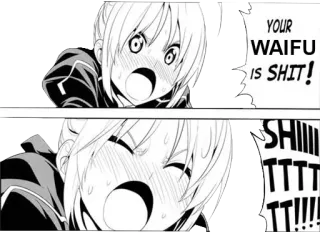 💩 YOUR WAIFU IS SHIT!
SHIIIIIIIIIIITTTTTTTTTTTT!!!! Anime, Manga, Waifu, Insulto, Ofensivo telegram sticker