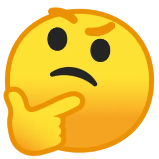 🤔 thinking, emoji, question, pondering, thoughtful telegram sticker