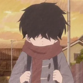 🎆 Anime, Triste, Menino, Criança, Solitário, Personagem telegram sticker
