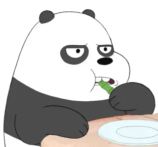 😒 Panda We Bare Bears panda, we bare bears, cartoon, animated telegram sticker