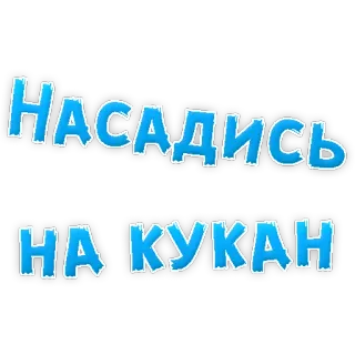 😃 НАСАДИСЬ
НА КУКАН russian, offensive, slang, cussing, rude telegram sticker