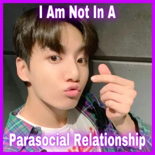 💑 I Am Not In A Parasocial Relationship parasocial, relation, mème, kpop, fan, drôle, internet telegram sticker