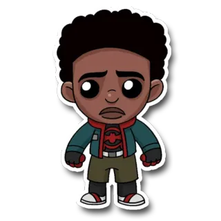 🕷 Miles Morales miles morales, spider-man, marvel, cartoon, character telegram sticker