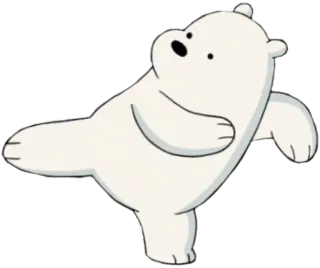 👺 Ice Bear We Bare Bears urso, desenho animado, urso polar, We Bare Bears, dançando telegram sticker