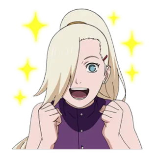 😄 Ino Yamanaka Naruto Аниме, Девушка, Персонаж, Милый, Ино, Яманака, Наруто telegram sticker