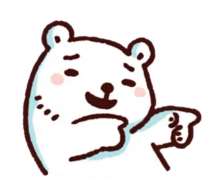 🐻 bear, cartoon, pointing, cute, animal whatsapp sticker