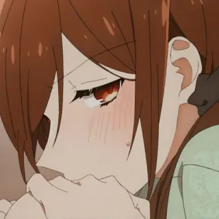 🎟 anime, chica, llorando, triste, Horimiya telegram sticker