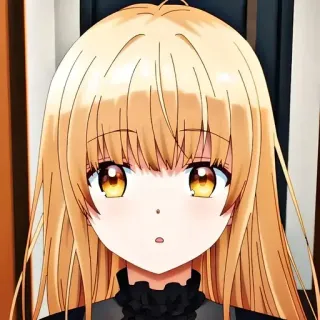 😮 Anime, Cô gái, Dễ thương, Tóc vàng, Nhân vật, Manga telegram sticker