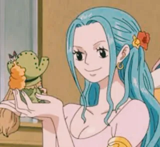 😊 Vivi Nefertari One Piece Аниме, Ван Пис, Виви Нефертари, Принцесса, Кавай, Милый telegram sticker