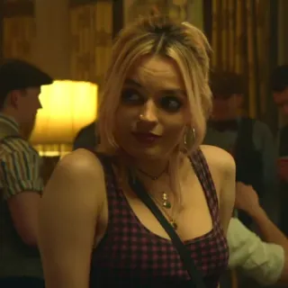 🌸 Maeve Wiley Sex Education Maeve, Sex Education, serie de TV, retrato, rubia, Netflix telegram sticker