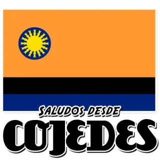 🇻🇪 SALUDOS DESDE COJEDES Cojedes, Venezuela, bendera, negara bagian, Amerika Selatan whatsapp sticker