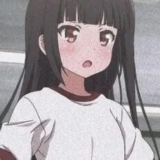 🥯 Anime, Kreskówka, Dziewczyna, Rumieniec, Słodkie telegram sticker