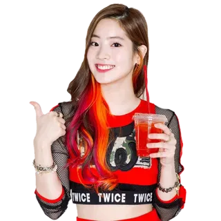 👍 Dahyun TWICE kpop, twice, dahyun, penyanyi, girl group, idola, jempol telegram sticker