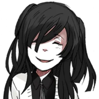 🖤 anime, manga, portrait, black and white, character telegram sticker