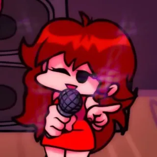 🍬 Girlfriend Friday Night Funkin' friday night funkin, dziewczyna, muzyka, postać telegram sticker