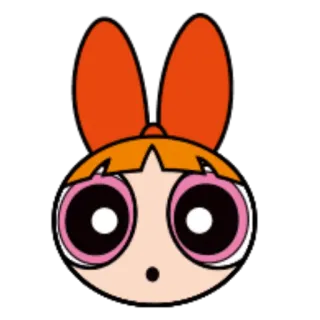 😯 Blossom The Powerpuff Girls Мультфильм, Блоссом, Суперкрошки, Персонаж, Милый telegram sticker