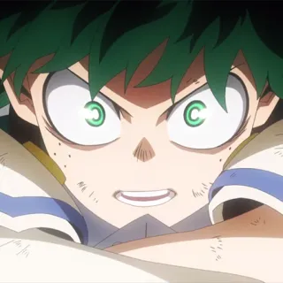 🥦 Izuku Midoriya My Hero Academia anime, my hero academia, izuku midoriya, deku, hero, manga, fan art, cartoon telegram sticker