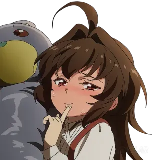 ❤️ Аниме, Девушка, Румянец, Мультфильм, Пот, Милый telegram sticker