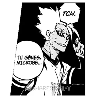 🚼 TCH. TU GÊNES, MICROBE... Anime, Manga, Colère, Personnage whatsapp sticker